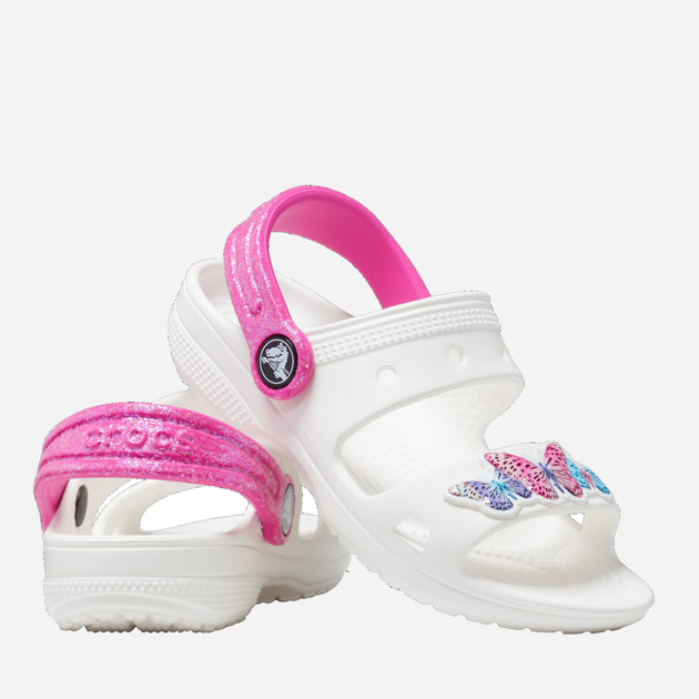 Sandały dziecięce dla dziewczynki Crocs Classic Embellished Sandal TCR207803 25-26 Białe (196265224098) - obraz 2