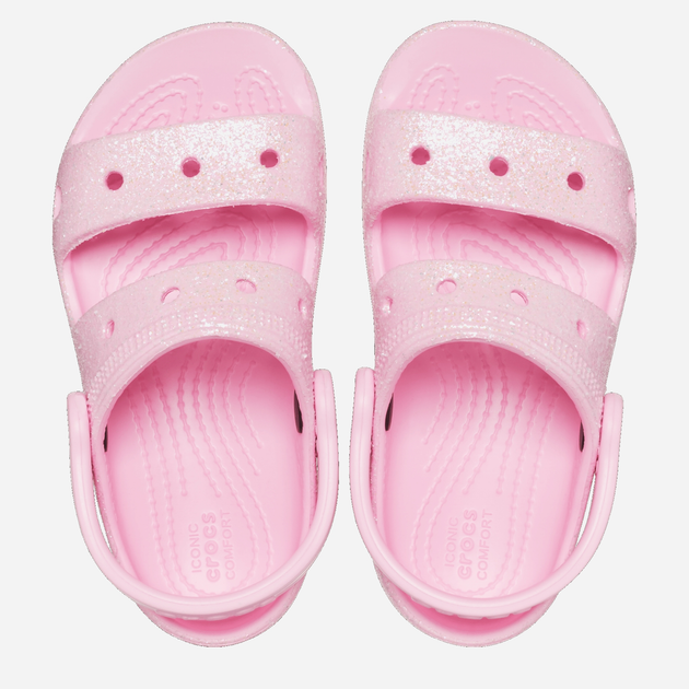 Sandały dziecięce dla dziewczynki Crocs Classic Crocs Glitter Sandal TCR207983 27-28 Różowe (196265256235) - obraz 3