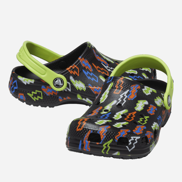 Дитячі крокси для хлопичка Crocs Classic Lightning Bolt Clog KCR208307 34-35 Чорні (196265237081) - зображення 2