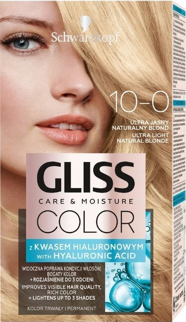 Farba do włosów Gliss Color Care & Moisture 10-0 Ultra Jasny Naturalny Blond 143 ml (9000101676426) - obraz 1