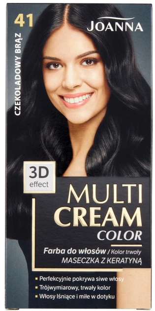 Farba do włosów Joanna Multi Cream Color 41 Czekoladowy Brąz 100 ml (5901018013301) - obraz 1