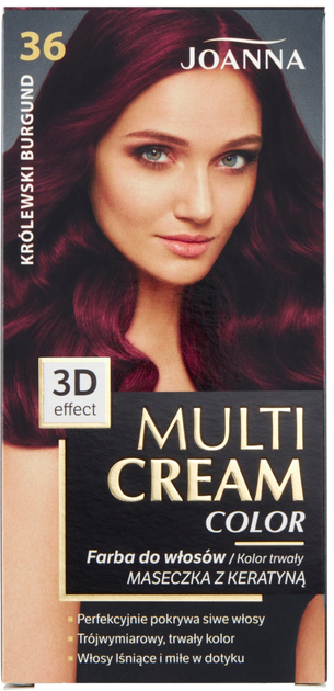 Farba do włosów Joanna Multi Cream Color 36 Królewski Burgund 100 ml (5901018013240) - obraz 1