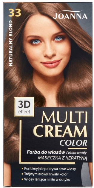 Farba do włosów Joanna Multi Cream Color 33 Naturalny Blond 100 ml (5901018013219) - obraz 1