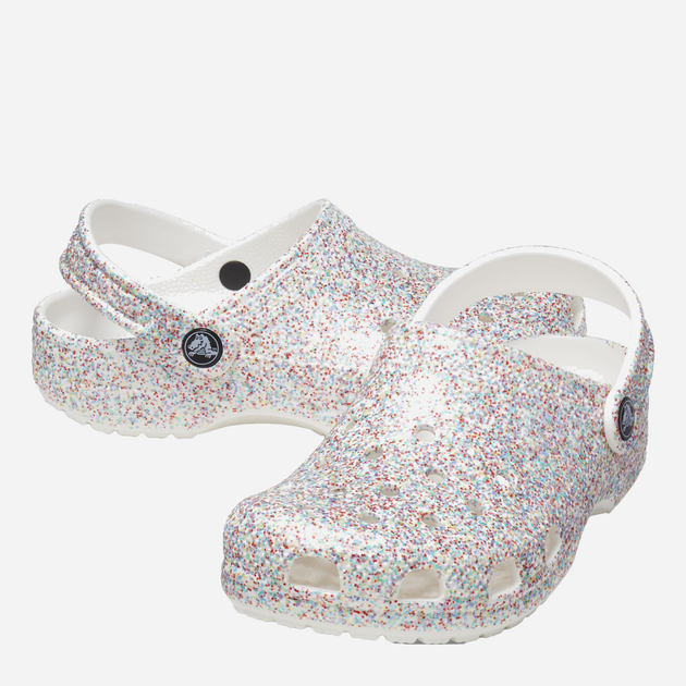 Crocsy dziecięce dla dziewczynki Crocs Classic Sprinkle Glitter Clogk CR208574 29-30 Białe (196265326464) - obraz 2