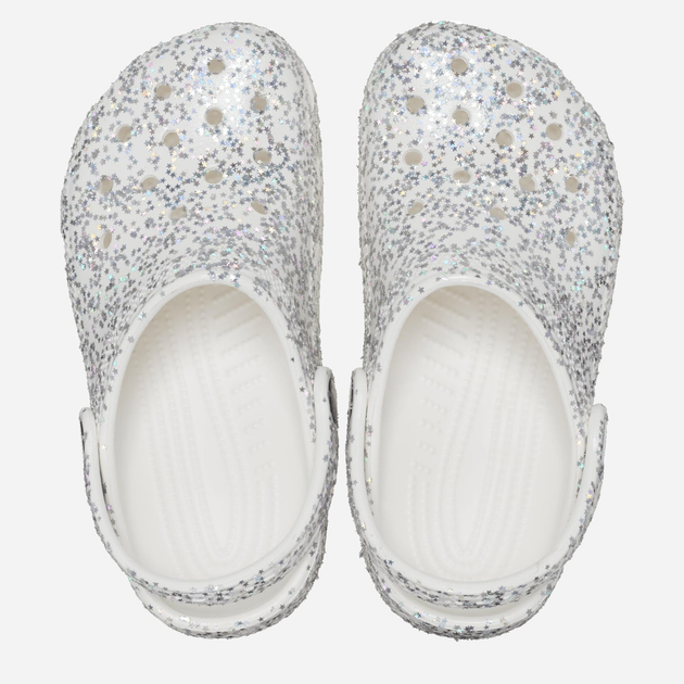 Дитячі крокси-сабо для дівчинки Crocs Classic Starry Glitter Clog KCR208619 29-30 Білі (196265332939) - зображення 3