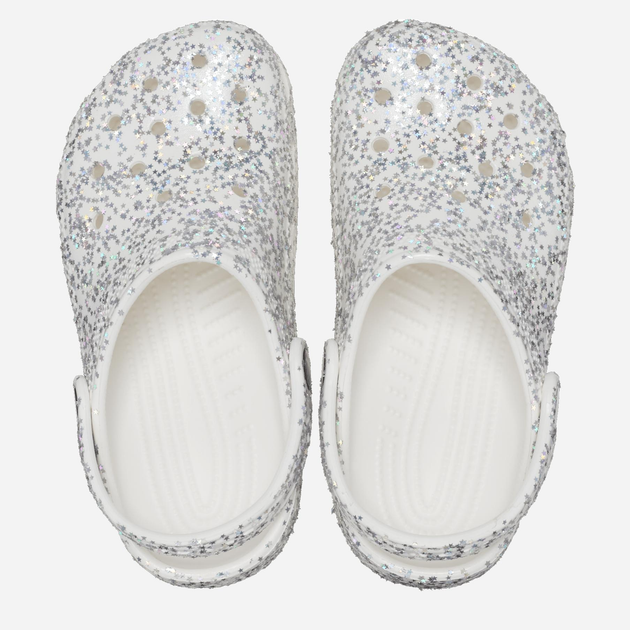 Дитячі крокси для дівчинки Crocs Classic Starry Glitter Clog TCR208620 27-28 Білі (196265333011) - зображення 3