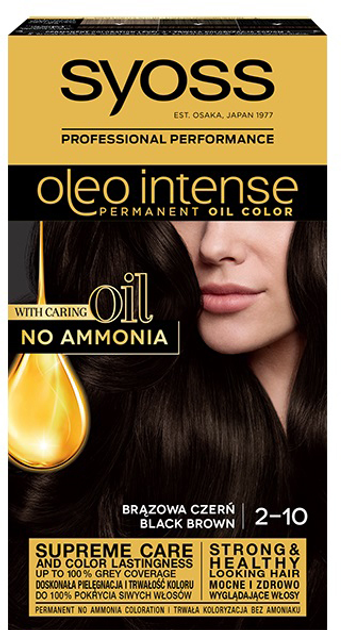 Фарба для волосся Syoss Oleo Intense стійка з оліями 2-10 Коричневий чорний (9000100815185) - зображення 1