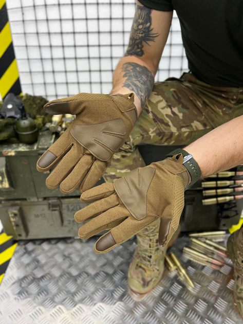 Тактичні рукавички Urban Defender Tactical Gloves Coyote XL - зображення 2