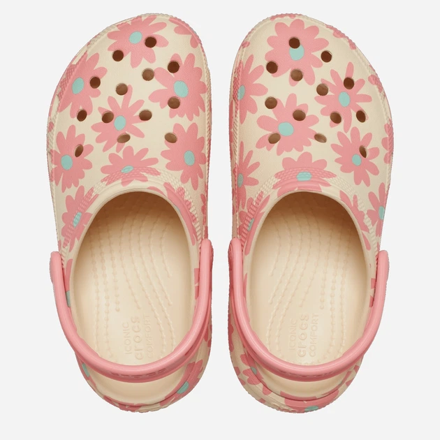 Дитячі крокси-сабо для дівчинки Crocs Classic Cutie Retro Resort Cgk CR208759 30-31 Мультиколір (196265344536) - зображення 3