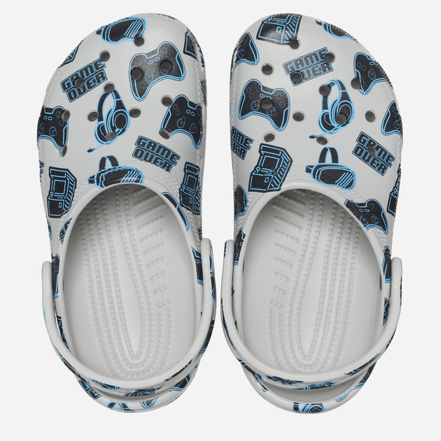 Дитячі крокси-сабо для хлопичка Crocs Classic Game Over Clog TCR208768 24-25 Синій/Сірий (196265339167) - зображення 3