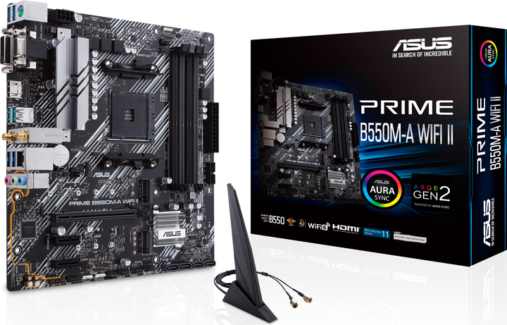 Материнська плата Asus PRIME B550M-A Wi-Fi II (sAM4, AMD B550, PCI-Ex16) - зображення 6
