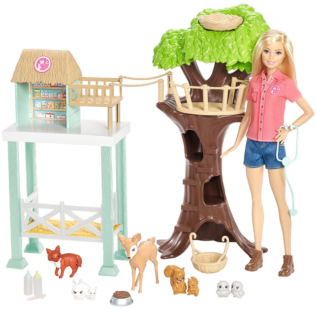 Barbie animal rescuer store doll & playset