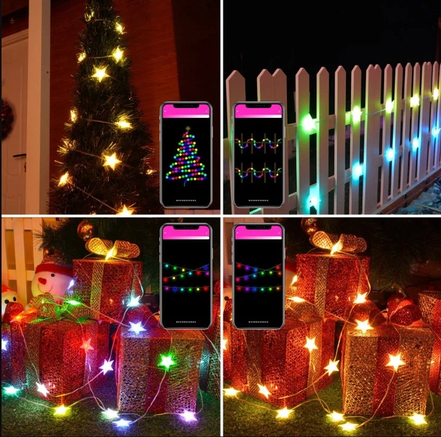 Гирлянда умная светодиодная гирлянда Star String Lights Music BSL7 7 м 25 фонариков, уличная - изображение 4