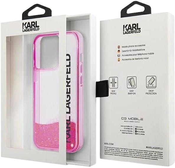 Панель Karl Lagerfeld Liquid Glitter Elong для Apple iPhone 14 Pro Max Pink (3666339091613) - зображення 2