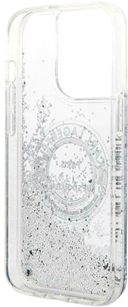 Панель Karl Lagerfeld Liquid Glitter RSG для Apple iPhone 14 Pro Max Silver (3666339085919) - зображення 2