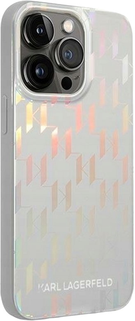 Панель Karl Lagerfeld Monogram Iridescent для Apple iPhone 14 Pro Max Silver (3666339093105) - зображення 1
