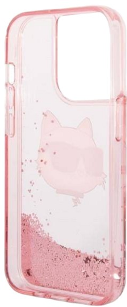 Etui Karl Lagerfeld Glitter Choupette Head do Apple iPhone 14 Pro Max Pink (3666339086992) - obraz 3