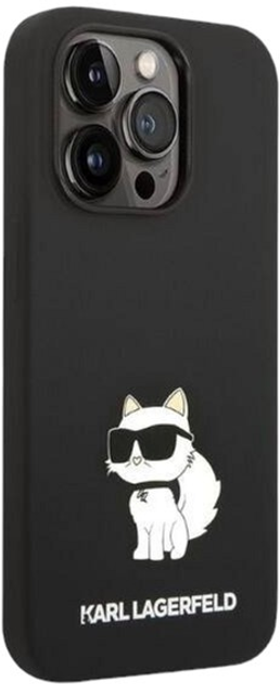 Etui Karl Lagerfeld Silicone Choupette do Apple iPhone 14 Pro Max Black (3666339086756) - obraz 3