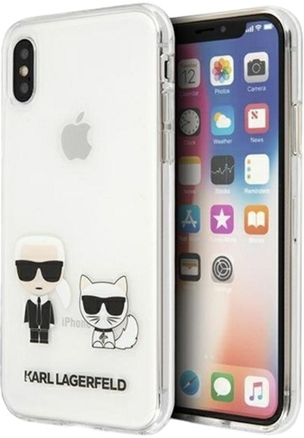 Etui Karl Lagerfeld Karl&Choupette do Apple iPhone X/Xs Transparent (3700740494189) - obraz 1