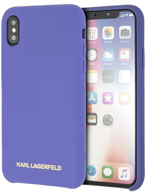 Etui Karl Lagerfeld Silicone do Apple iPhone X/Xs Violet (3700740435540) - obraz 1