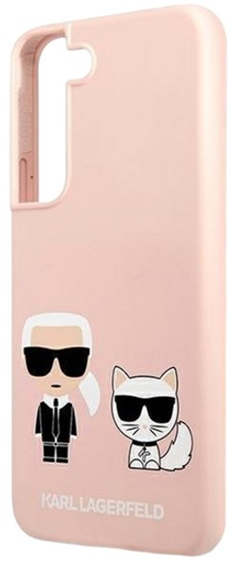 Etui Karl Lagerfeld Silicone Ikonik Karl&Choupette do Samsung Galaxy S22 Plus Light Pink (3666339046965) - obraz 4