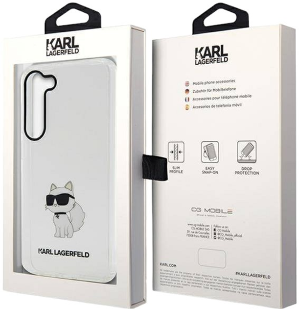 Панель Karl Lagerfeld Ikonik Choupette для Samsung Galaxy S23 Transparent (3666339117702) - зображення 3
