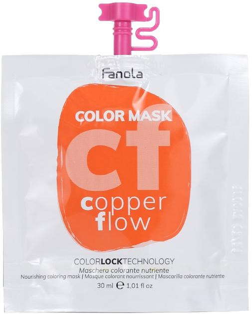 Maska do włosów Fanola Color Mask koloryzująca Copper Flow 30 ml (8008277761091) - obraz 1