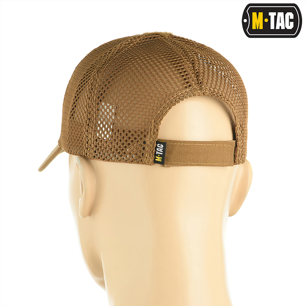 M-Tac бейсболка з липучкою та сіткою Flex ріп-стоп Coyote Brown S/M - зображення 2