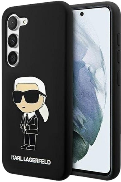 Панель Karl Lagerfeld Silicone Ikonik для Samsung Galaxy S23 Black (3666339114633) - зображення 1