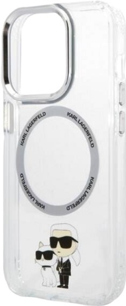 Панель Karl Lagerfeld Iconic Karl&Choupette Magsafe для Apple iPhone 14 Pro Transparent (3666339087623) - зображення 3