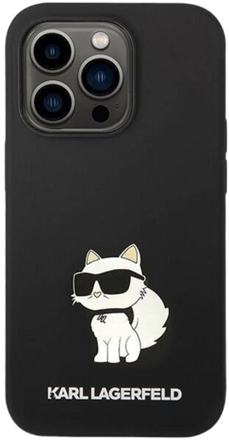 Etui Karl Lagerfeld Silicone Choupette MagSafe do Apple iPhone 14 Pro Black (3666339087746) - obraz 2