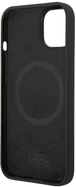 Панель Karl Lagerfeld Silicone Karl Head Magsafe для Apple iPhone 14 Plus Black (3666339078003) - зображення 3