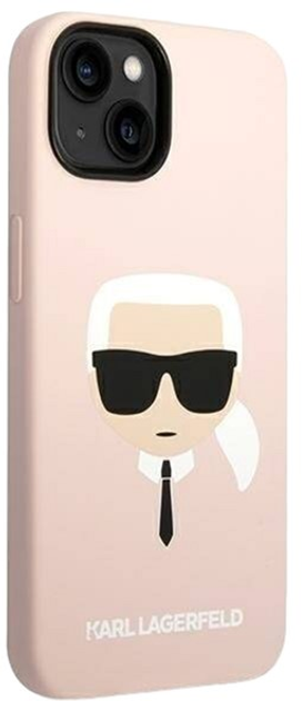 Etui Karl Lagerfeld Silicone Karl Head Magsafe do Apple iPhone 14 Plus Light Pink (3666339078041) - obraz 3