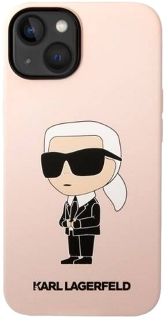 Etui Karl Lagerfeld Silicone Ikonik Magsafe do Apple iPhone 14 Plus Pink (3666339087654) - obraz 2