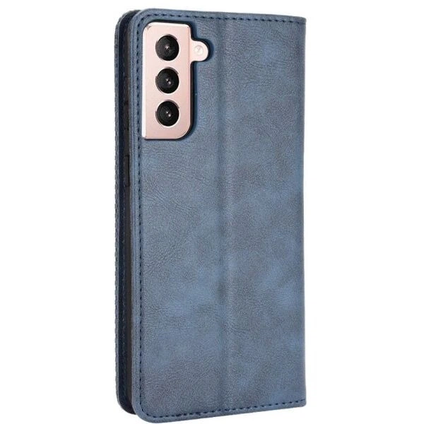 Чехол-книжка Deexe Retro Style для Samsung Galaxy S21 (G991) - Blue - изображение 7