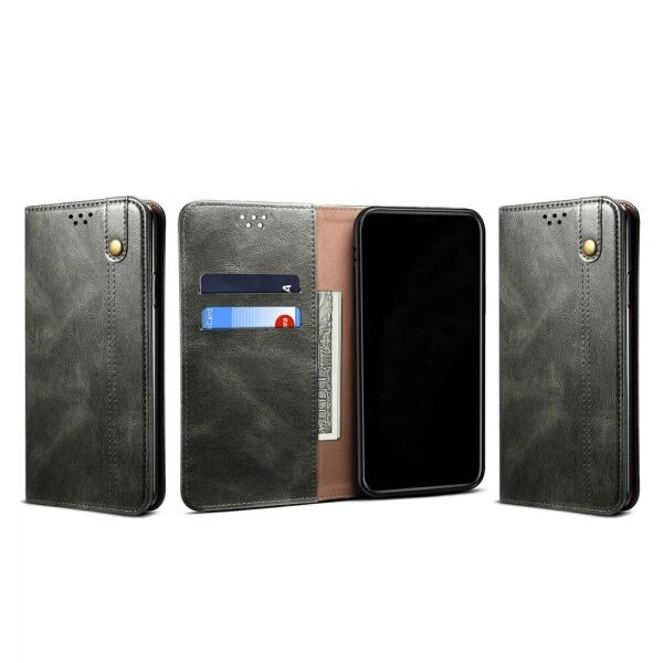 Чехол-книжка с кармашками UniCase Leather Wallet для Samsung Galaxy S21 (G991) - Green - изображение 2