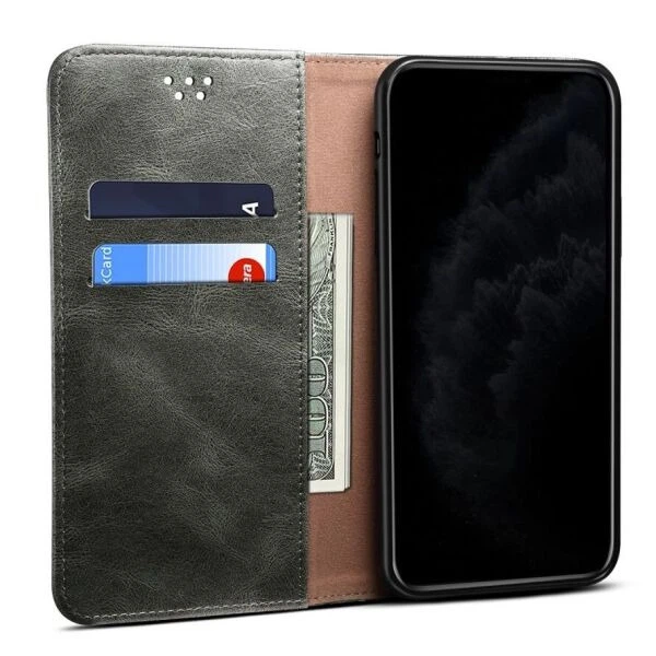 Чехол-книжка с кармашками UniCase Leather Wallet для Samsung Galaxy S21 (G991) - Green - изображение 8