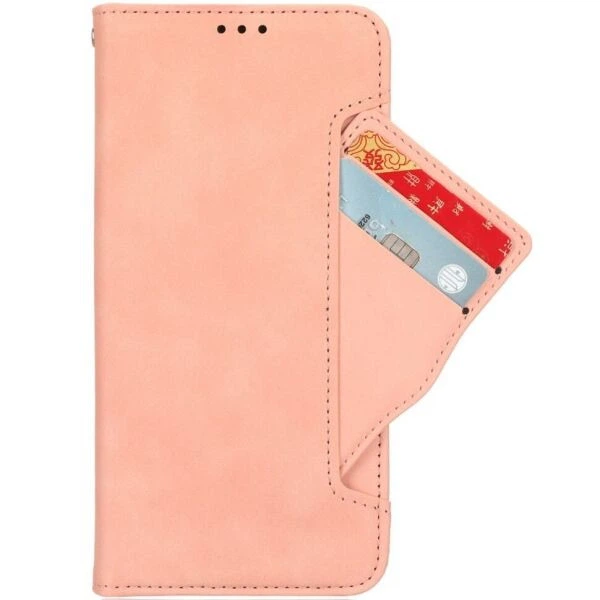 Чехол-книжка с кармашками Deexe Wallet Stand для Motorola Moto G24 Power / G04 / G04s / E14 - Pink - изображение 2