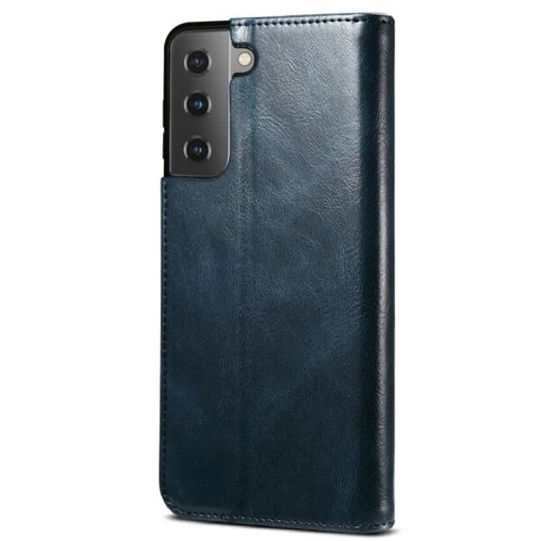 Чехол-книжка с кармашками UniCase Leather Wallet для Samsung Galaxy S21 (G991) - Blue - изображение 4