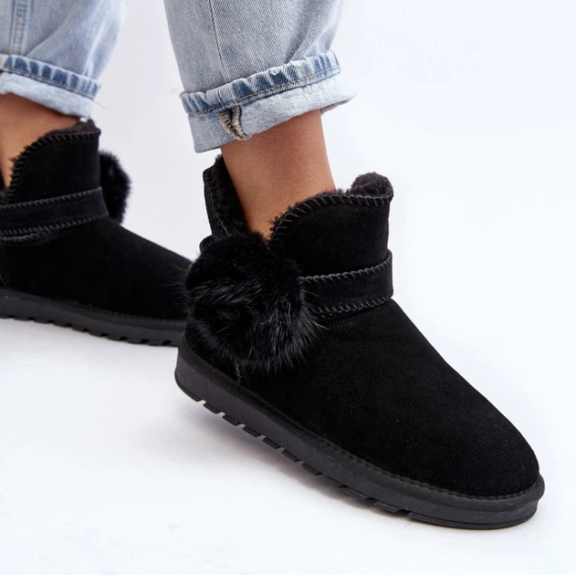 Śniegowce mukluki damskie z futerkiem Eraclio 36 Czarne (5905677011302) - obraz 4