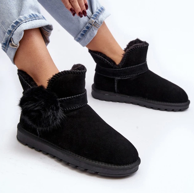 Śniegowce mukluki damskie z futerkiem Eraclio 40 Czarne (5905677011463) - obraz 7