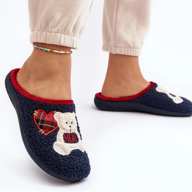 Жіночі домашні капці утеплені із закритим носком Inblu EC000095 37 Сині (5905677966169) - зображення 3