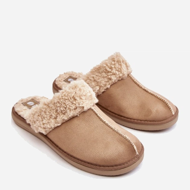 Kapcie domowe damskie ocieplane z zakrytymi palcami Inblu EK000010 36 Beżowe (5905677961812) - obraz 7