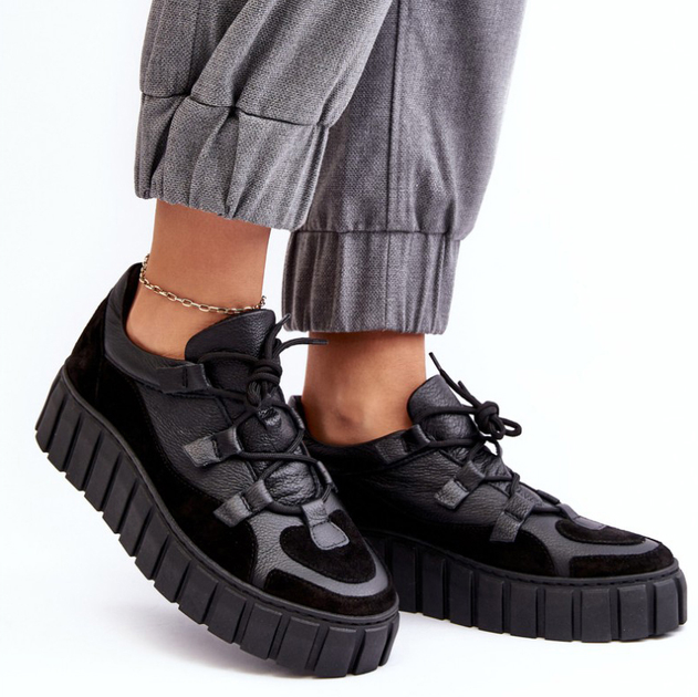 Sneakersy damskie Zazoo M01/1 41 Czarne (5905677958027) - obraz 4