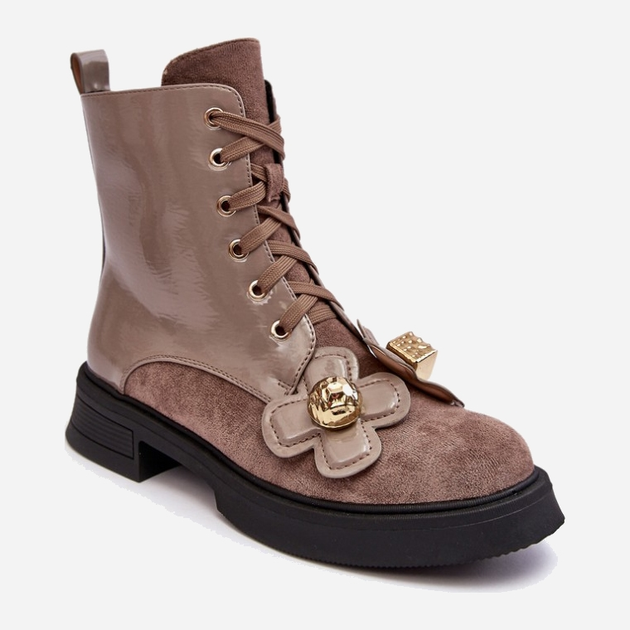 Жіночі зимові черевики високі S.Barski D&A MR870-76 39 Світло-коричневі (5905677949711) - зображення 2