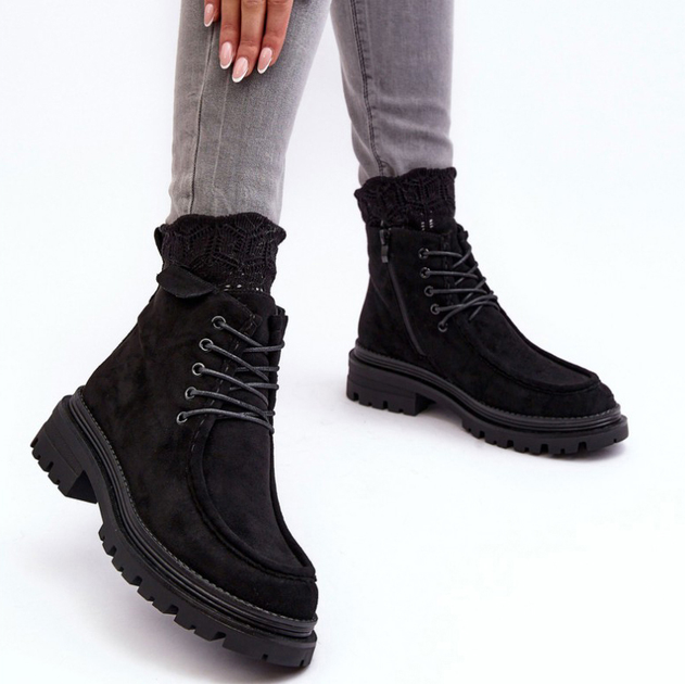 Жіночі черевики низькі Apolosi 39 Чорні (5905677943689) - зображення 2