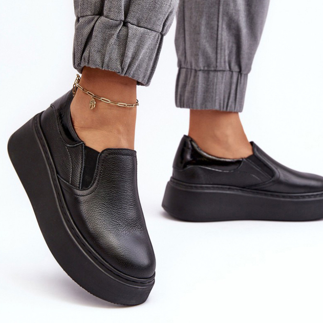 Buty wsuwane damskie Lemar Manish 38 Czarne (5905677941739) - obraz 5
