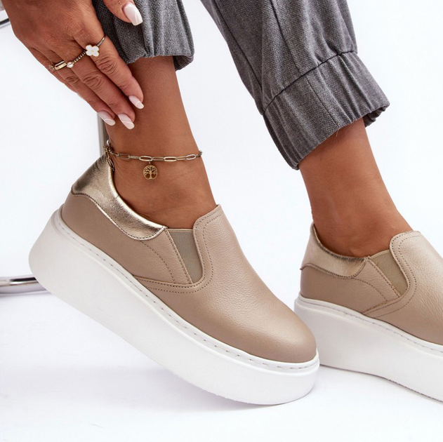 Buty wsuwane damskie Lemar Manish 37 Beżowe (5905677941623) - obraz 8