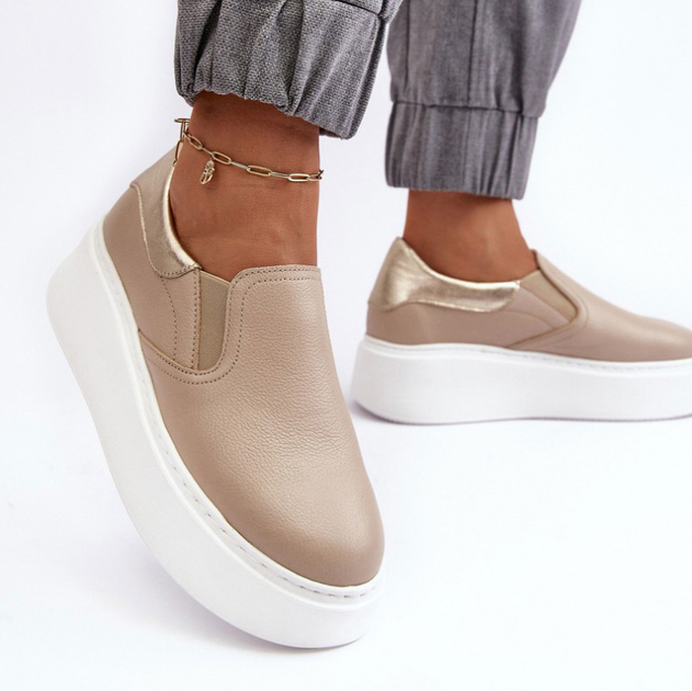 Buty wsuwane damskie Lemar Manish 38 Beżowe (5905677941630) - obraz 5