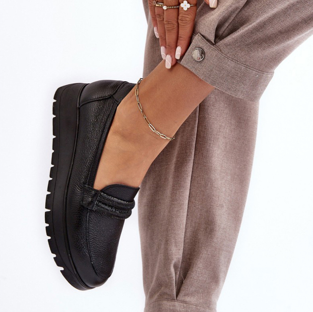 Buty wsuwane damskie Lemar Lehira 37 Czarne (5905677941876) - obraz 4